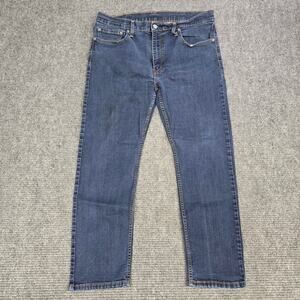 Levi's 502 Regular Taper Jeans Mens Tag 38x30 Measures 37x29 Dark Wash Stretch